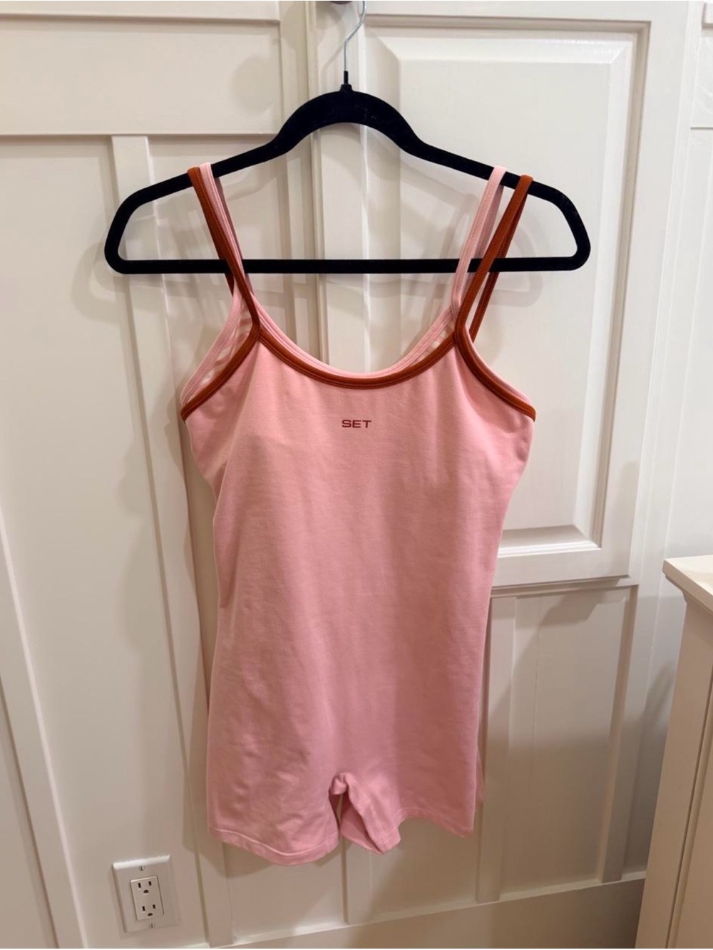 Pink/ Striped Set Active Romper